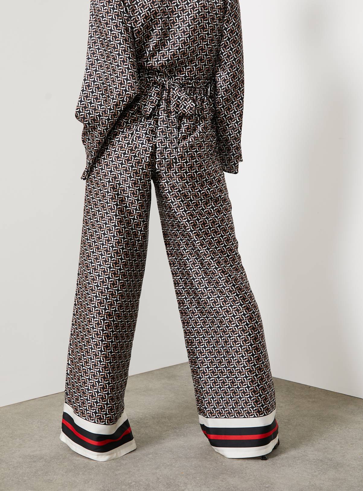 For All The Love Border Printed Satin Co-ord Wide Leg Trouser 6 - Image 3